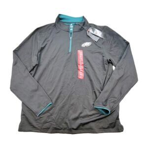 New Philadelphia Eagles Antigua Apparel Mens Size XL NFL Lightweight Quarter-Zip